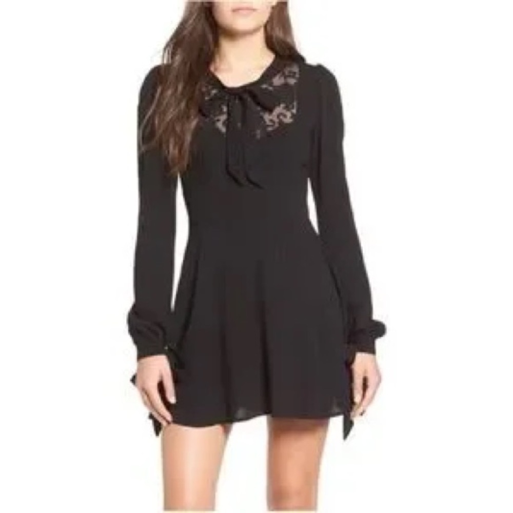 For Love & Lemons Ellergy Black Mini Dress Size XS